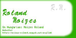 roland moizes business card